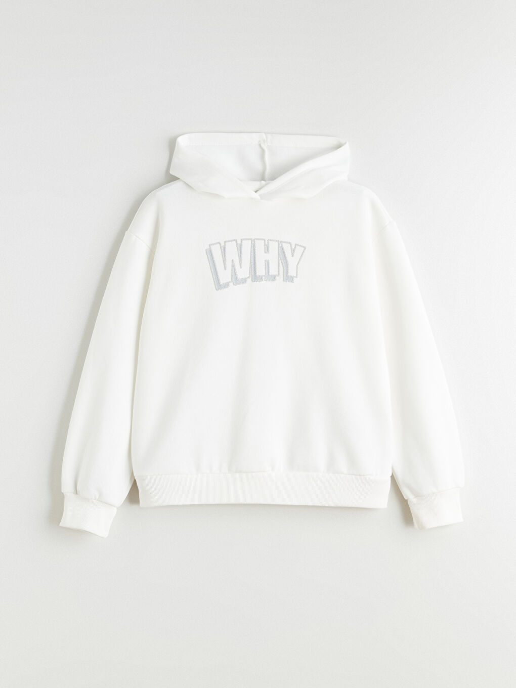 Ekru Kapüşonlu Kız Çocuk Kalın Sweatshirt-2