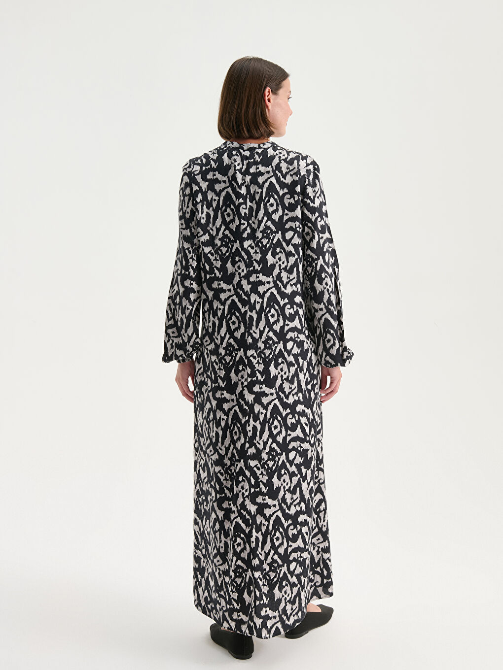 LCW Grace Crew Neck Patterned A-Line Dress -W5FL82Z8-LQJ