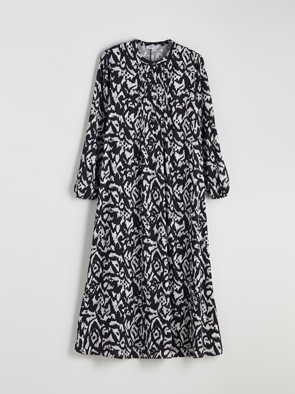 LCW Grace Crew Neck Patterned A-Line Dress -W5FL82Z8-LQJ