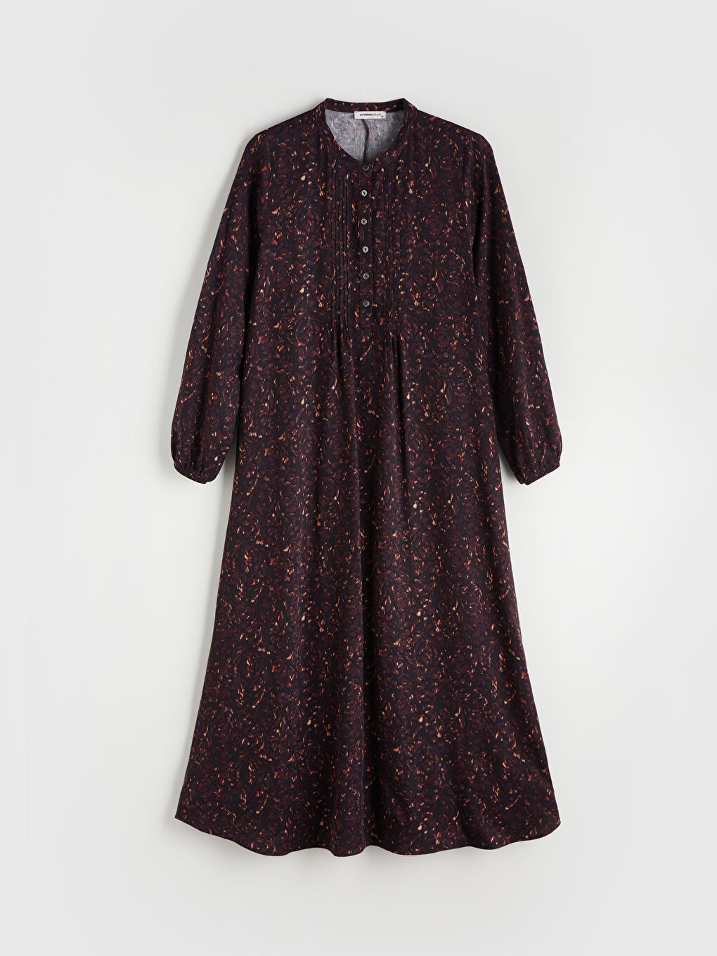 LCW Grace Crew Neck Patterned A-Line Dress -W5FL82Z8-LTQ