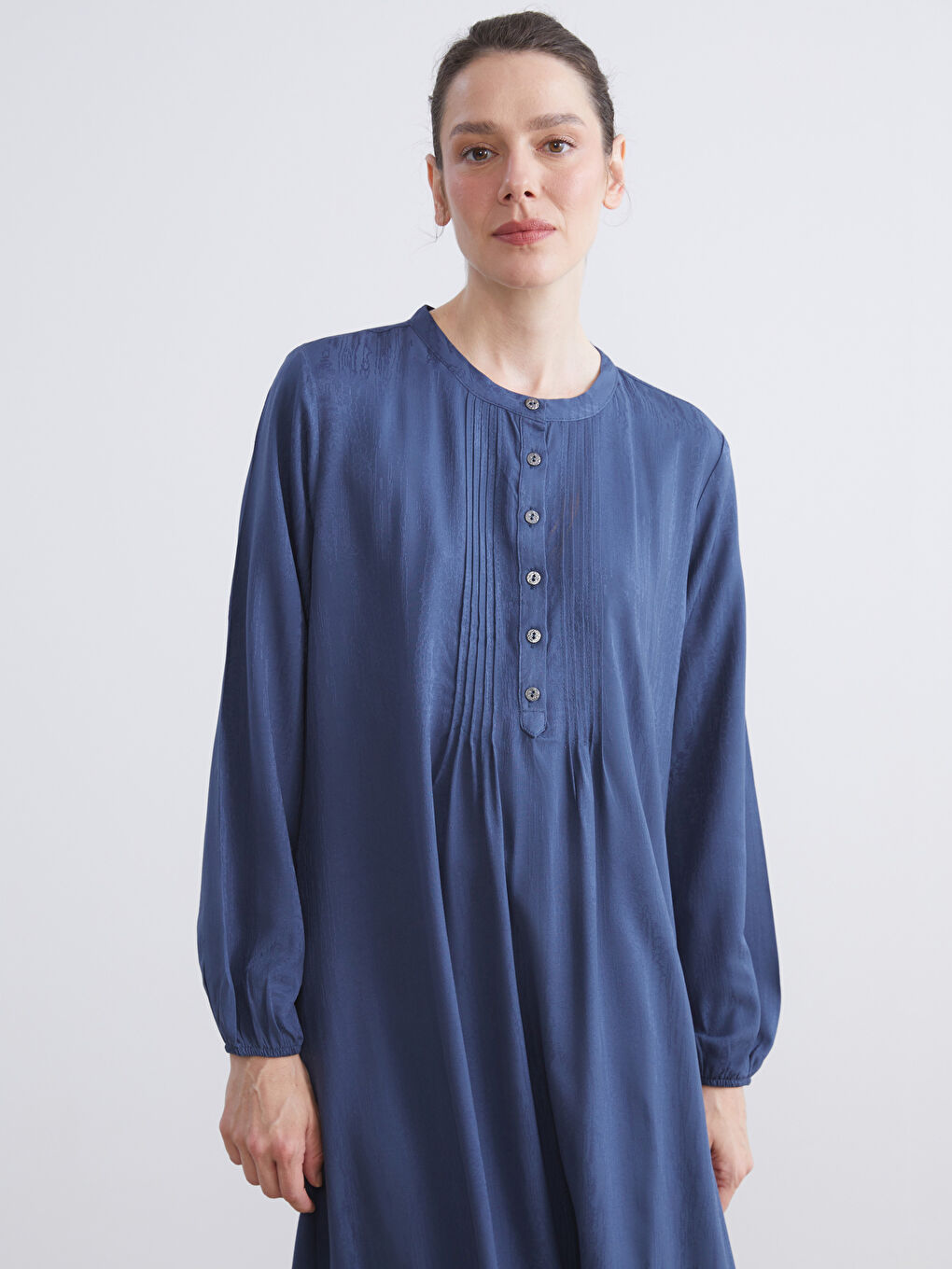 Crew Neck A-Line Dress-1
