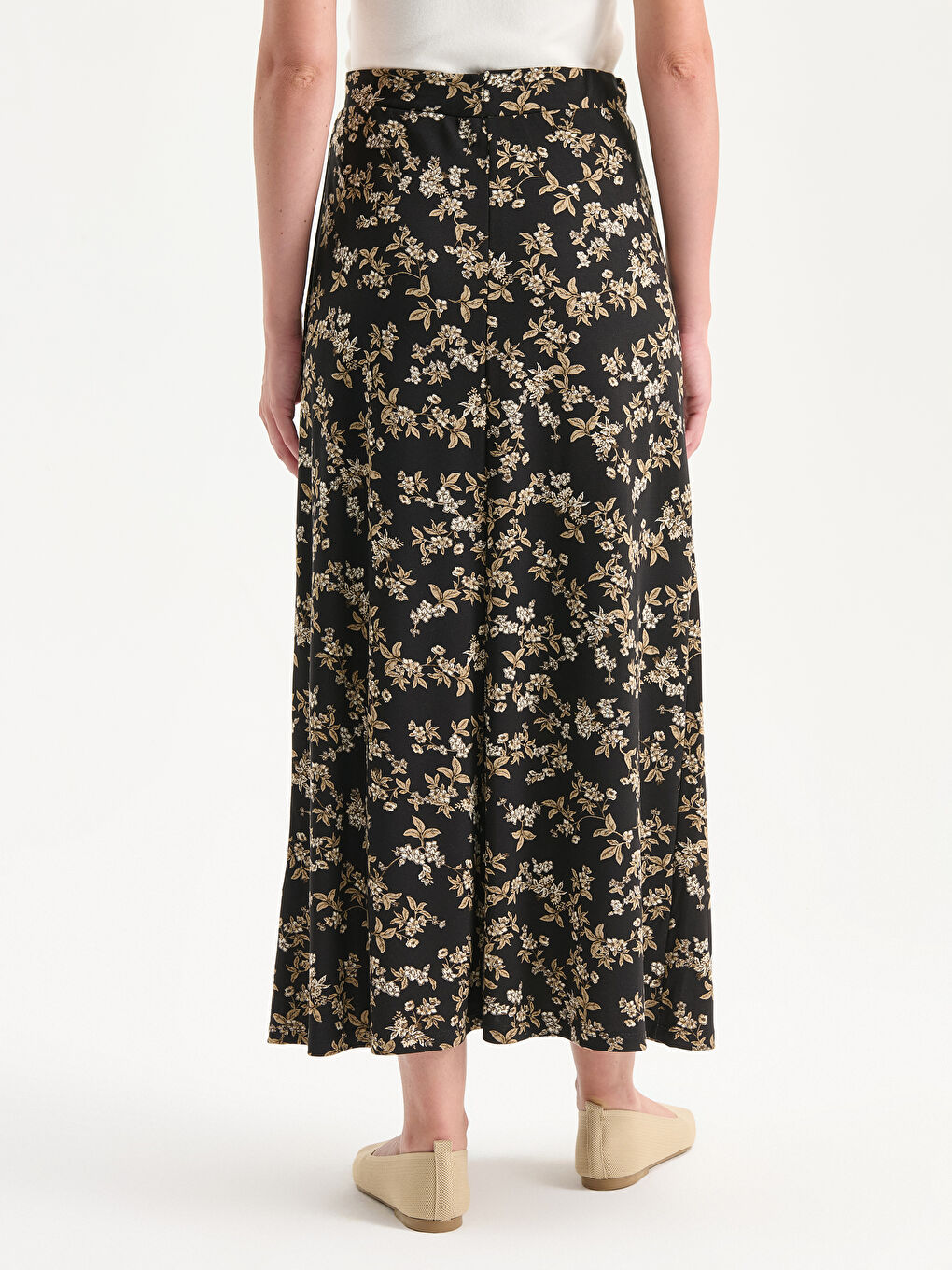 Elasticated Waist Floral Skirt-3