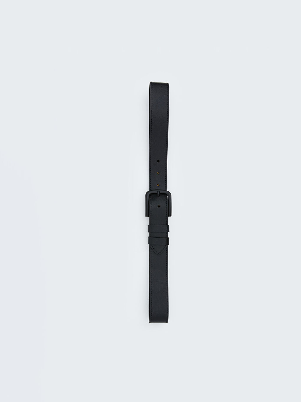 Siyah Deri Görünümlü Erkek Kemer-1