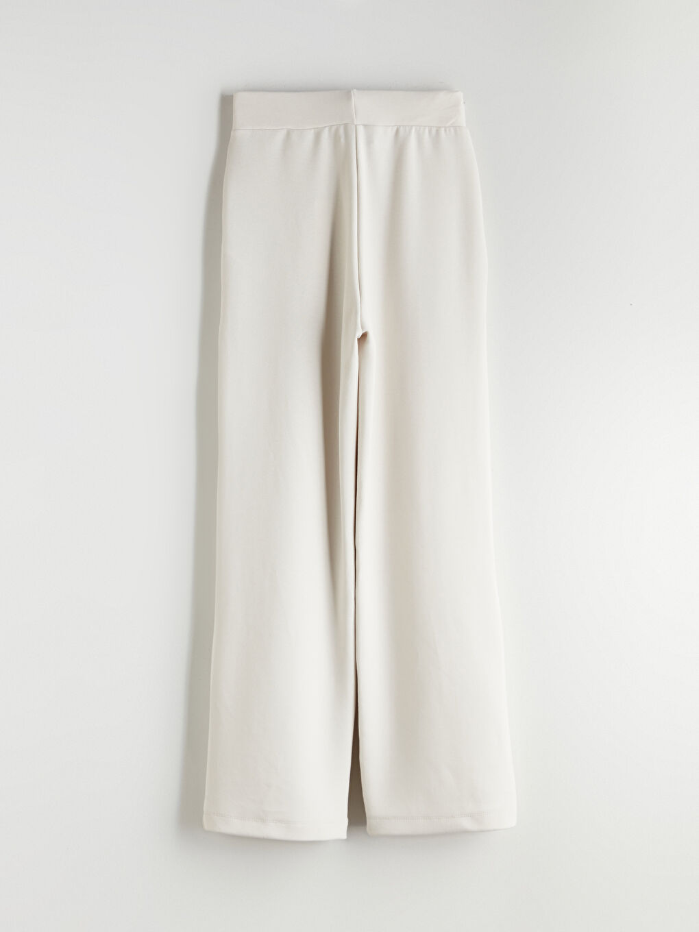 Gri Beli Lastikli Geniş Paça Kadın Eşofman Altı-1