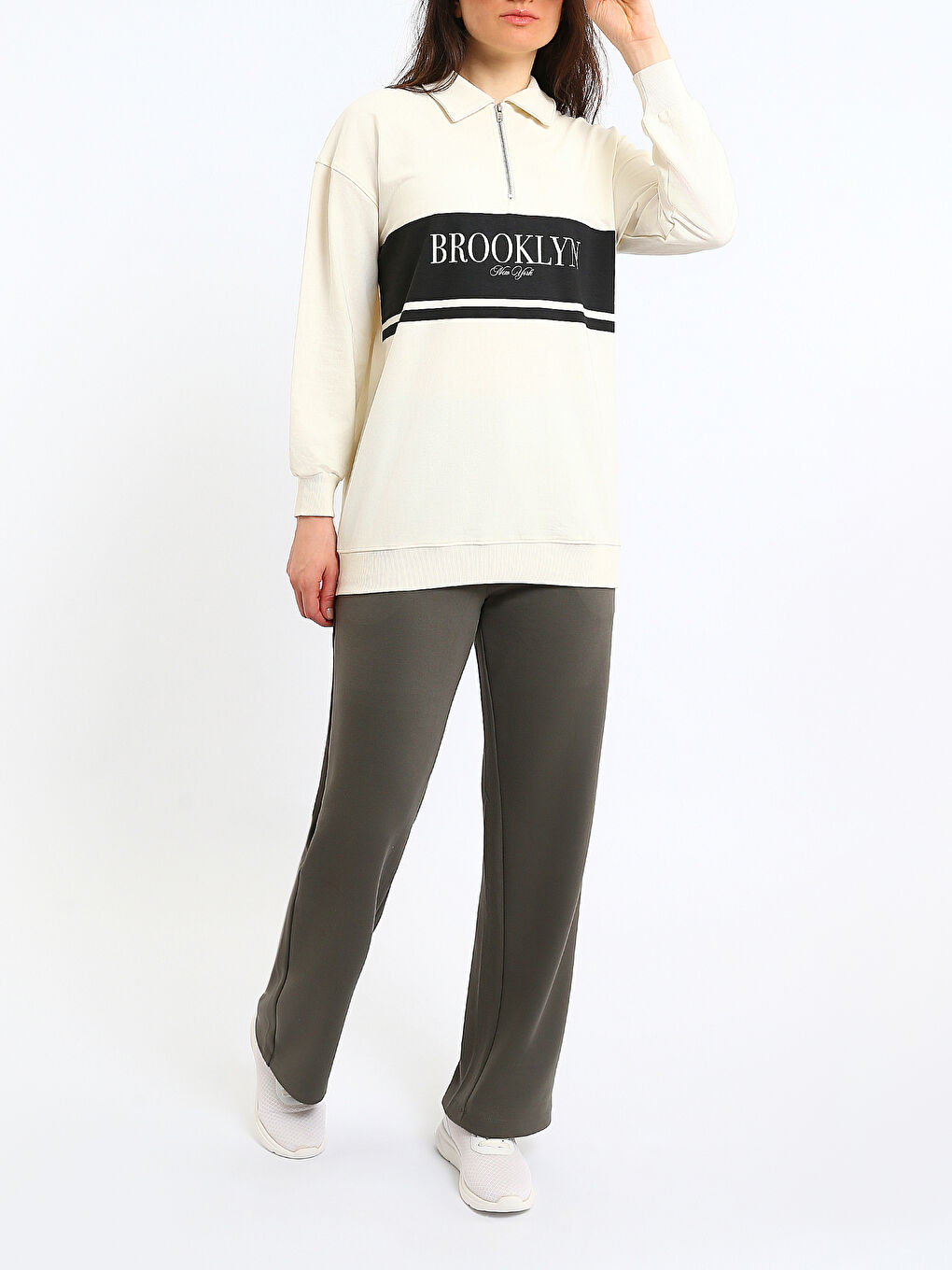 Elasticated Waist Wide Leg Women's Sweatpants