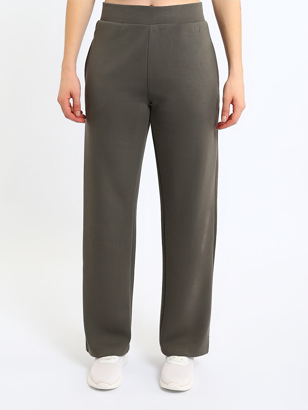 Elasticated Waist Wide Leg Women's Sweatpants-1