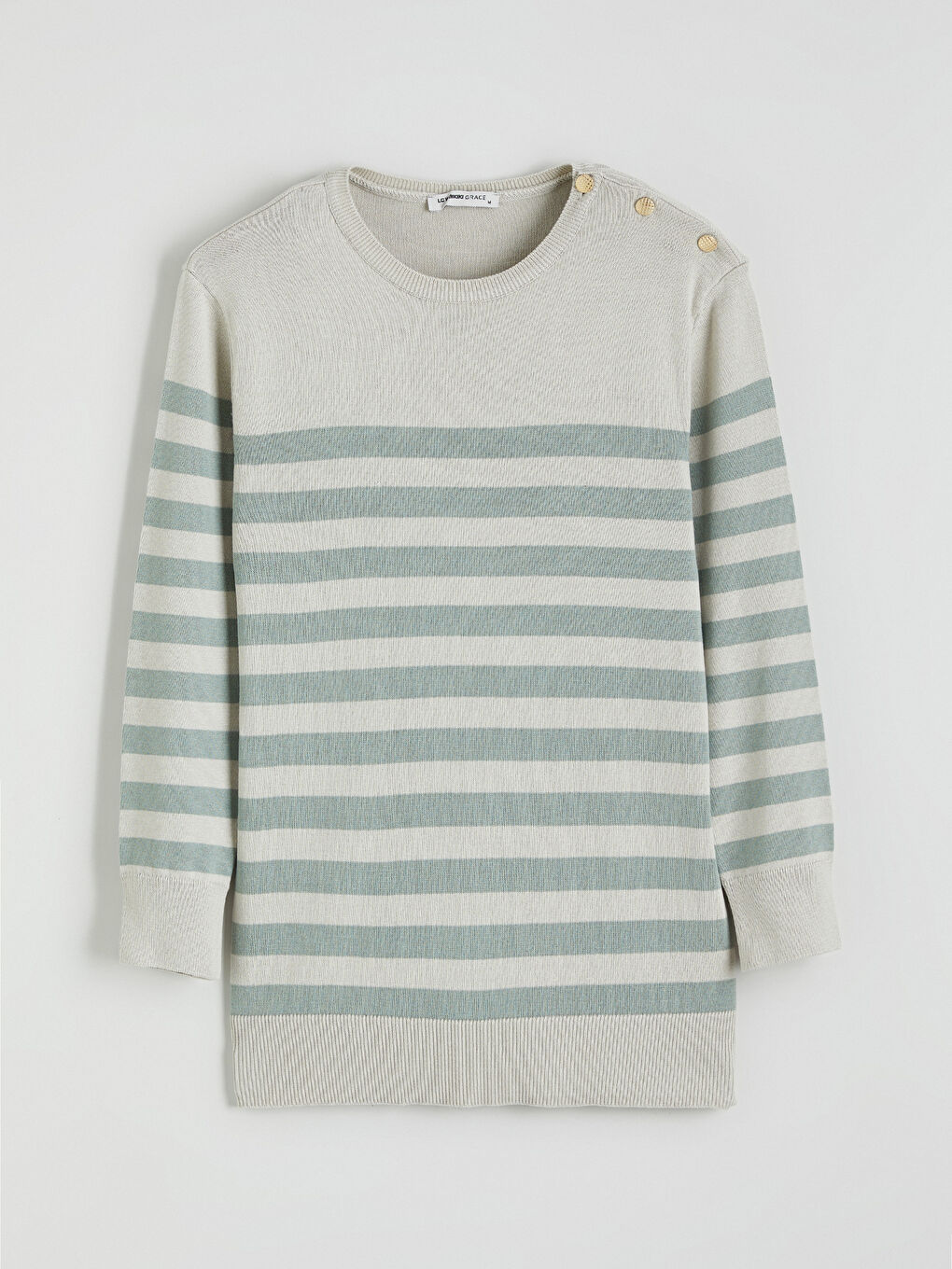 Crew Neck Striped Women's Knitwear Sweater-4