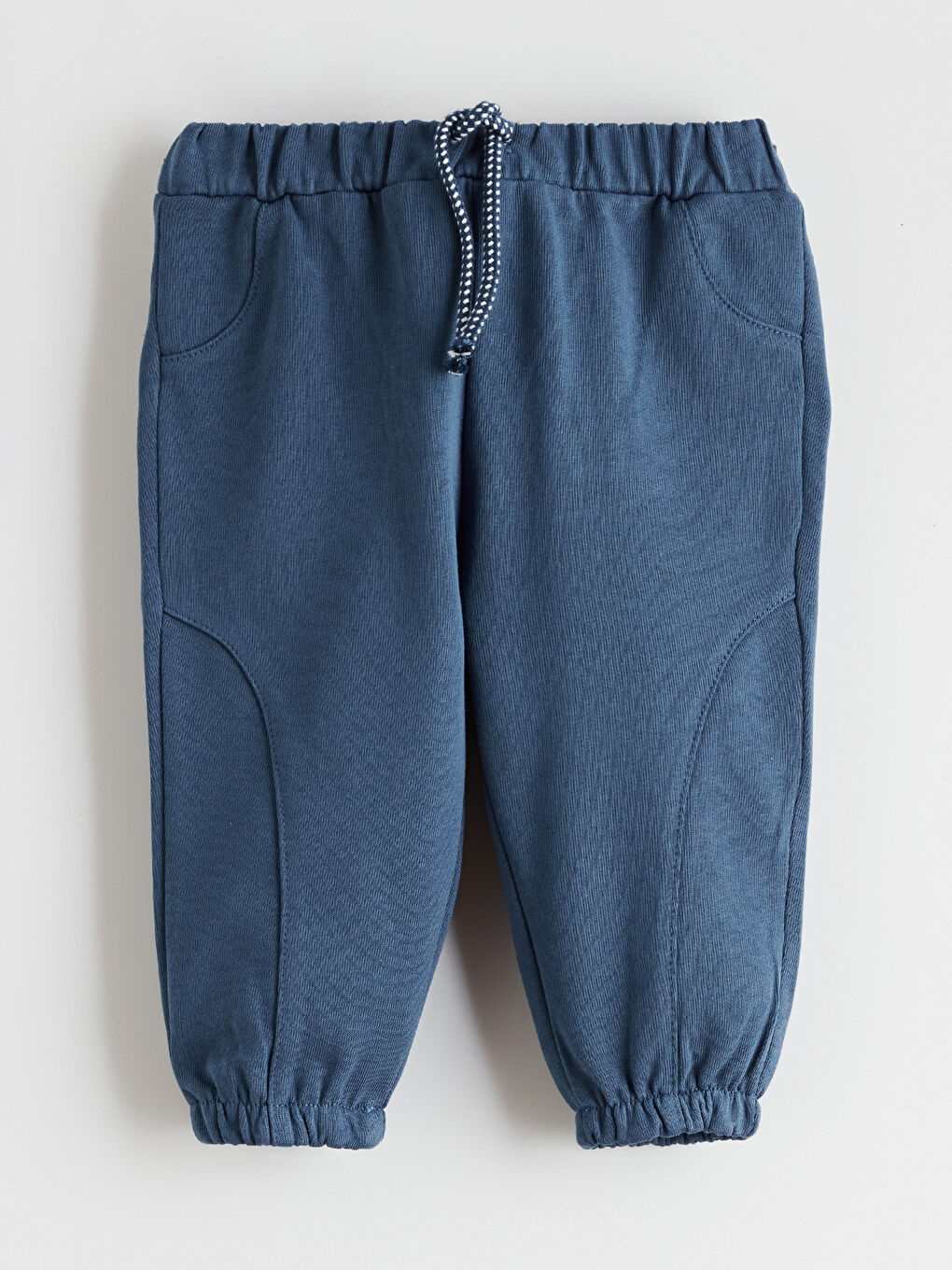 Mavi Beli Lastikli Erkek Bebek Jogger Eşofman Alt