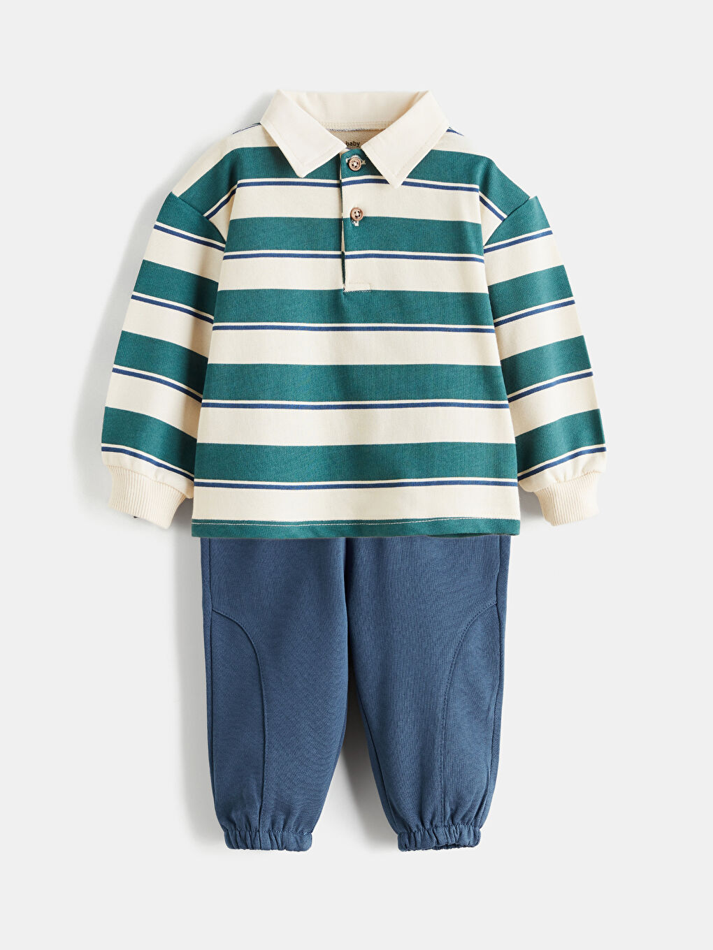 Komplet za bebe dečake sa polo kragnom, 2 komada