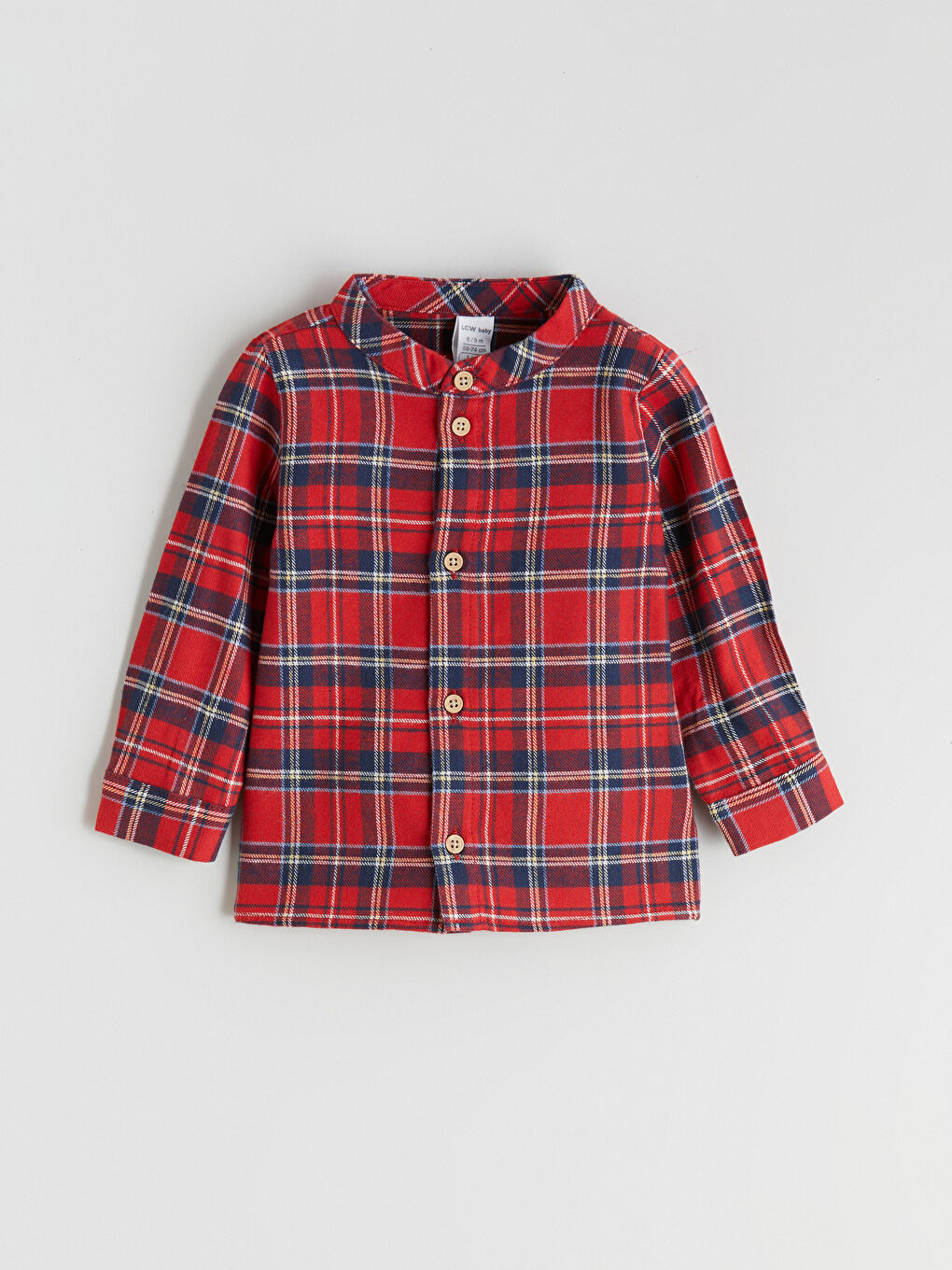 Long Sleeve Plaid Patterned Baby Boy Shirt
