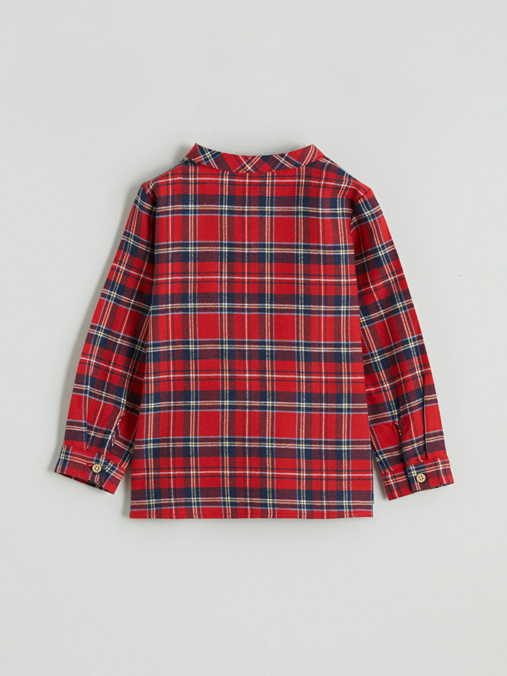 Long Sleeve Plaid Patterned Baby Boy Shirt-4