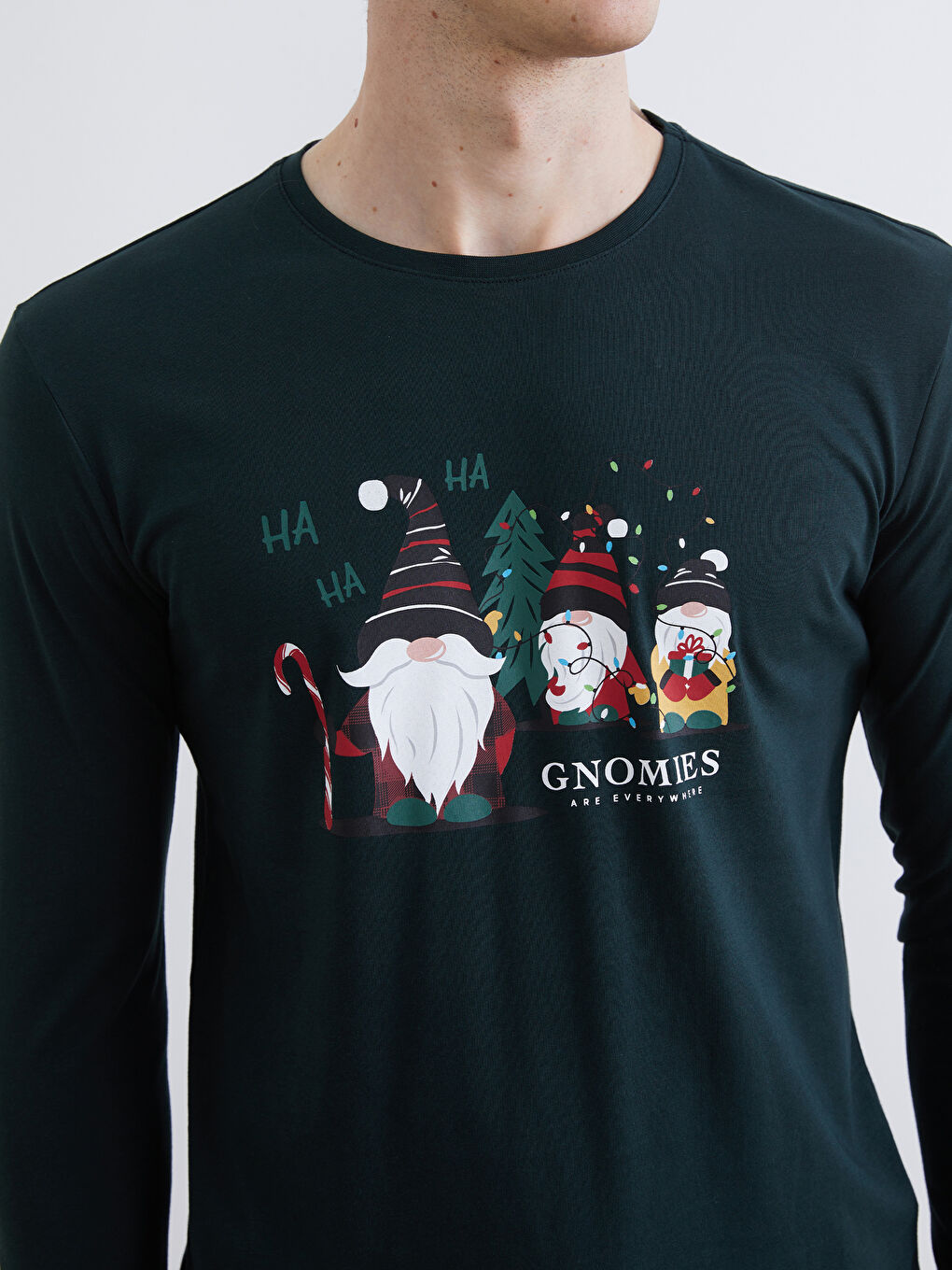 Мужчины Зелёный Пижамный комплект-2