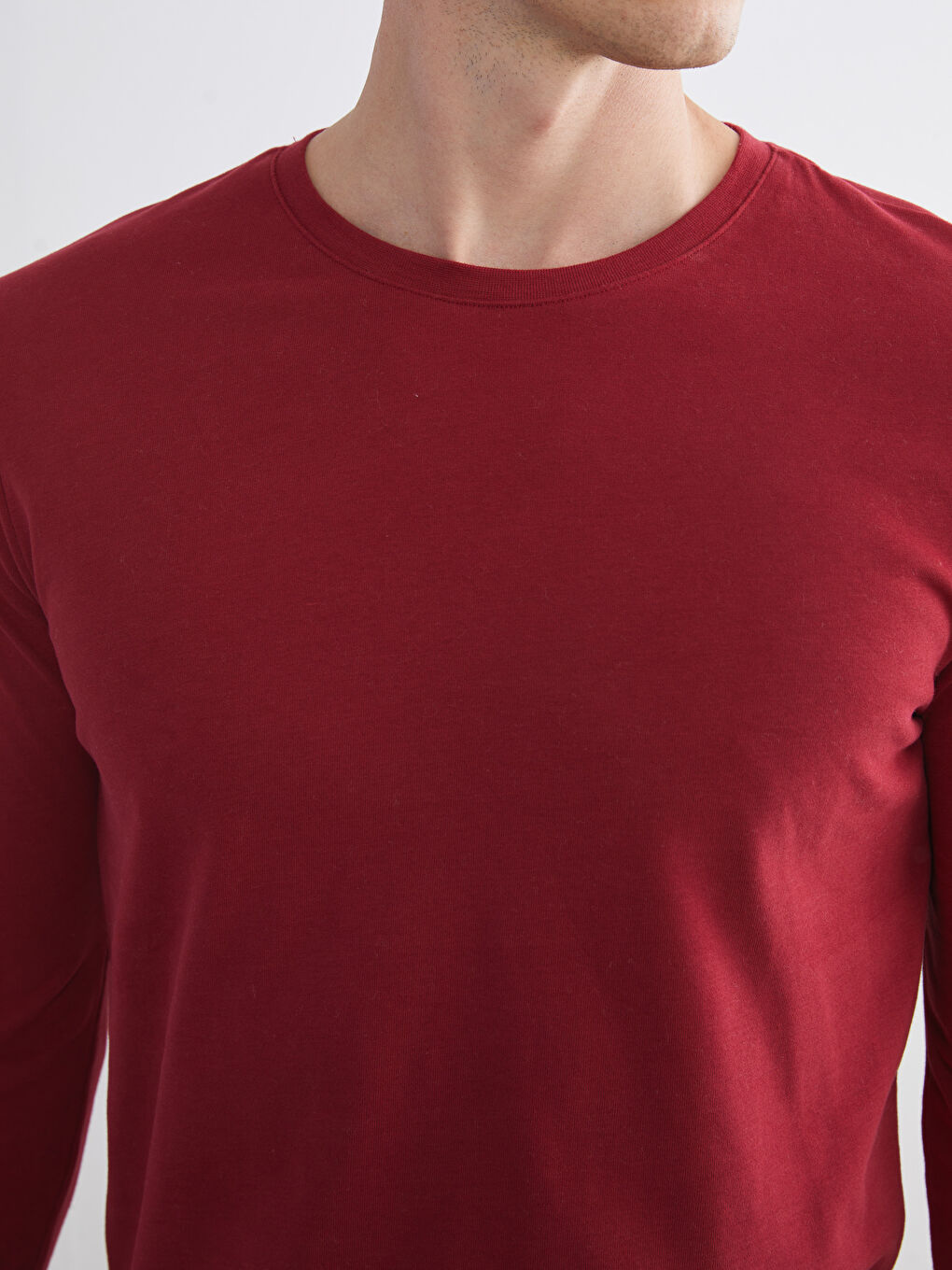 Crew Neck Long Sleeve Men's Pyjama Top-2