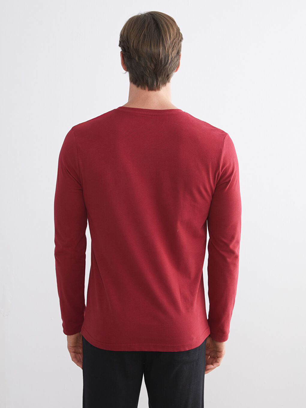 Crew Neck Long Sleeve Men's Pyjama Top-3