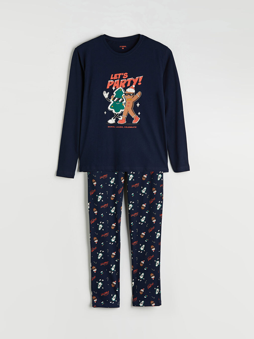 Standard Fit New Year Themed Men's Pyjama Set-4