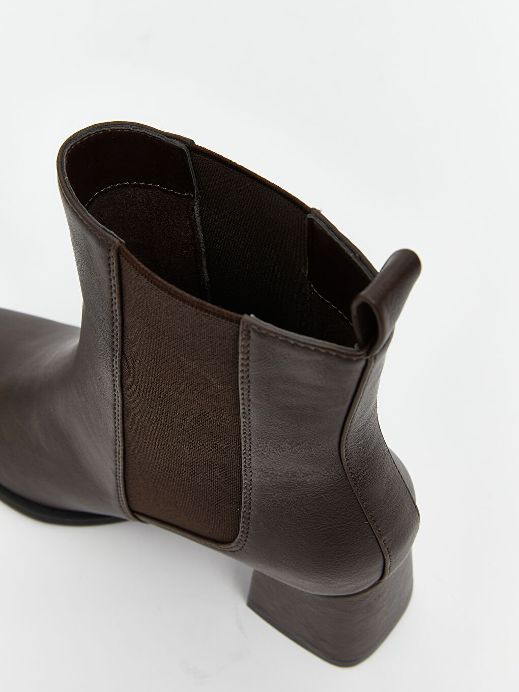 Faux Leather Women's Heeled Boots-5