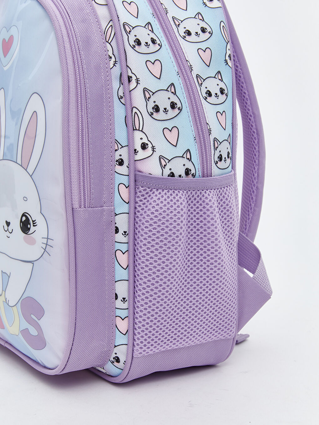 Lila Baskılı Kız Çocuk Okul Çantası-1