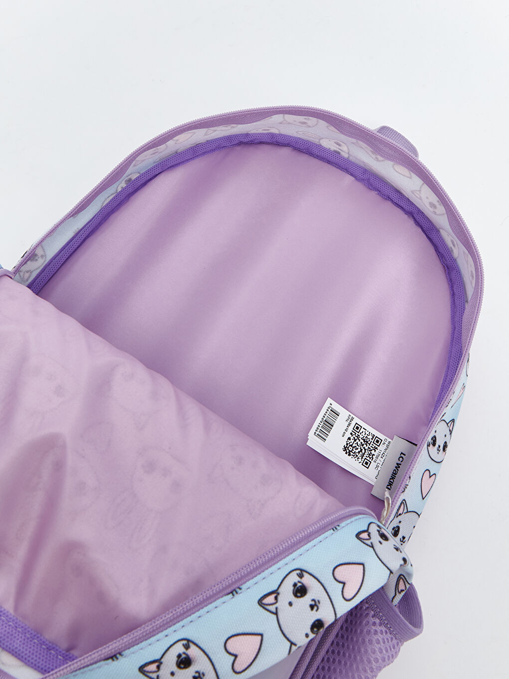 Lila Baskılı Kız Çocuk Okul Çantası-4
