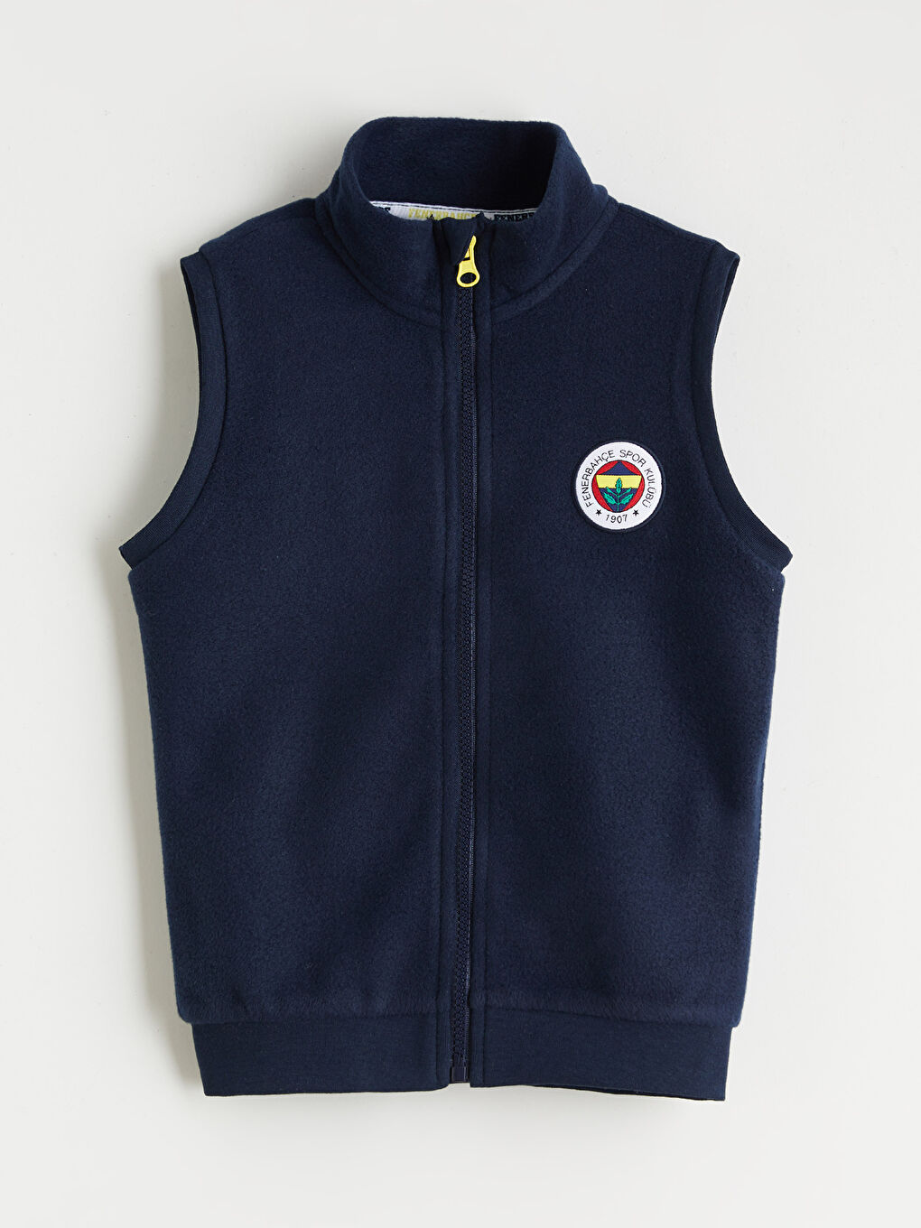 Lacivert Dik Yaka Fenerbahçe Baskılı Polar Erkek Çocuk Yelek