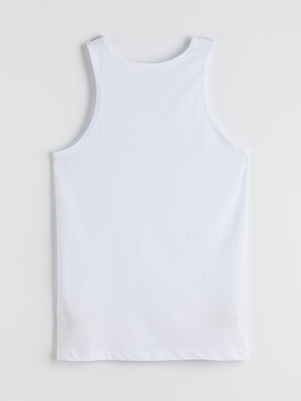 Beyaz U Yaka Penye Erkek Atlet-1