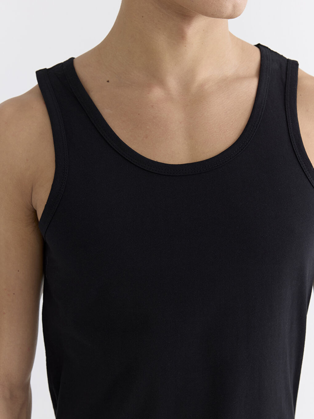 Maiou pentru Bărbați din Jerseu cu Guler în formă de U, Pachet de 3 bucăți-6