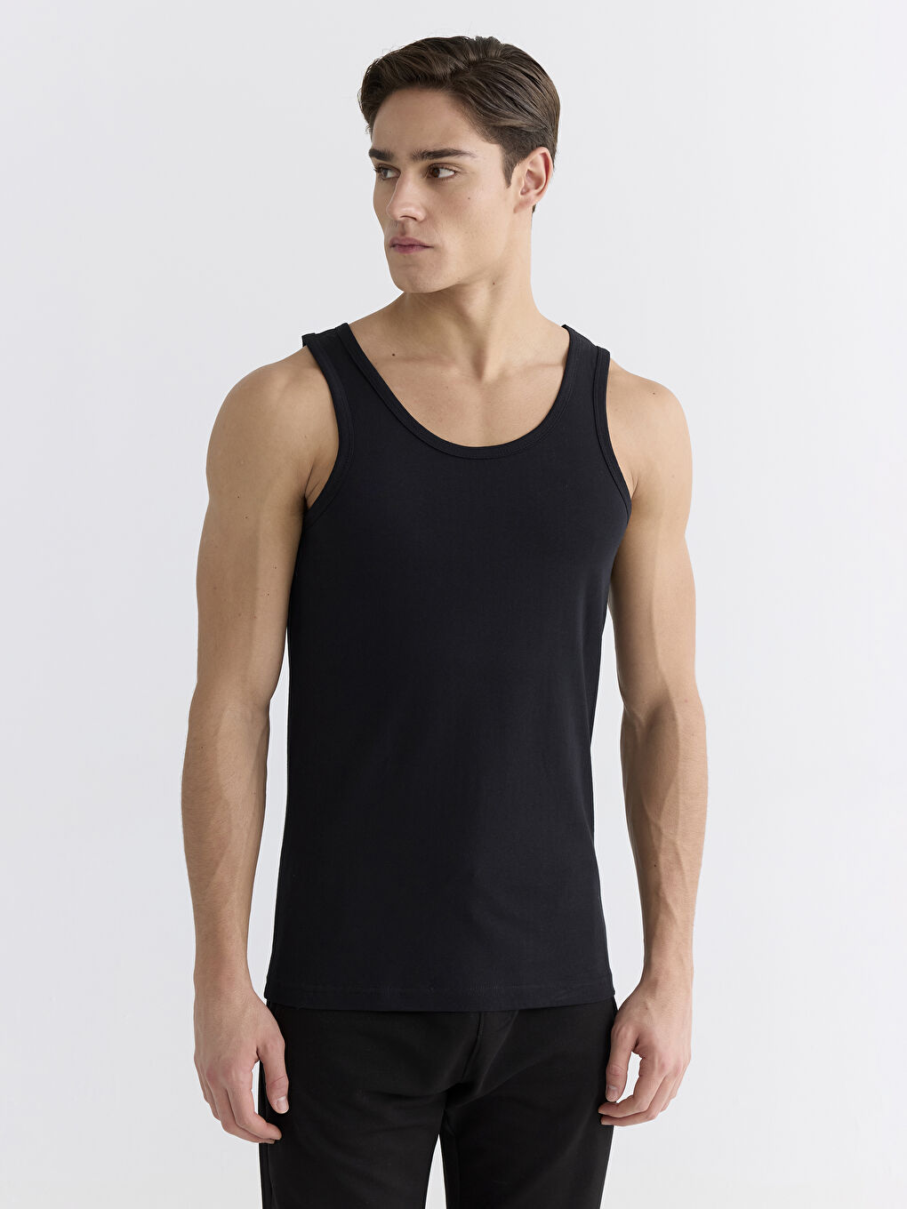 Maiou pentru Bărbați din Jerseu cu Guler în formă de U, Pachet de 3 bucăți-23