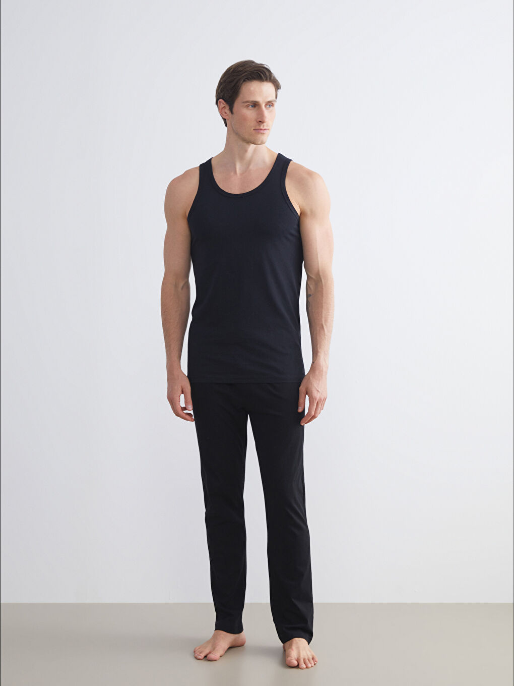 Αμάνικο Ζακέτα Λαιμόκοψη U για Άνδρες Τριπλή Συσκευασία-8