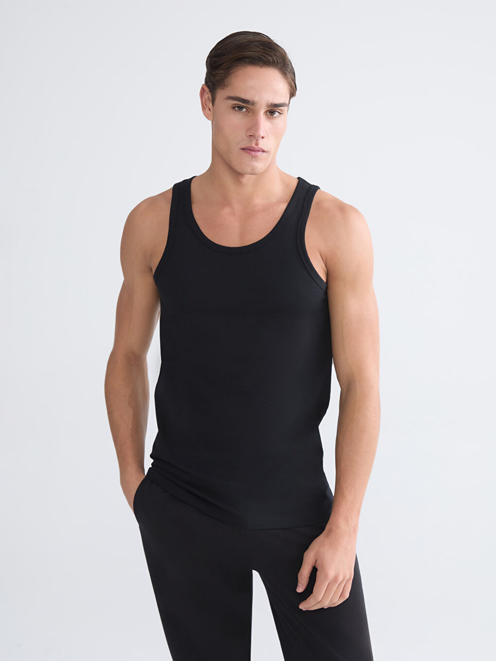 Αμάνικο Ζακέτα Λαιμόκοψη U για Άνδρες Τριπλή Συσκευασία-4