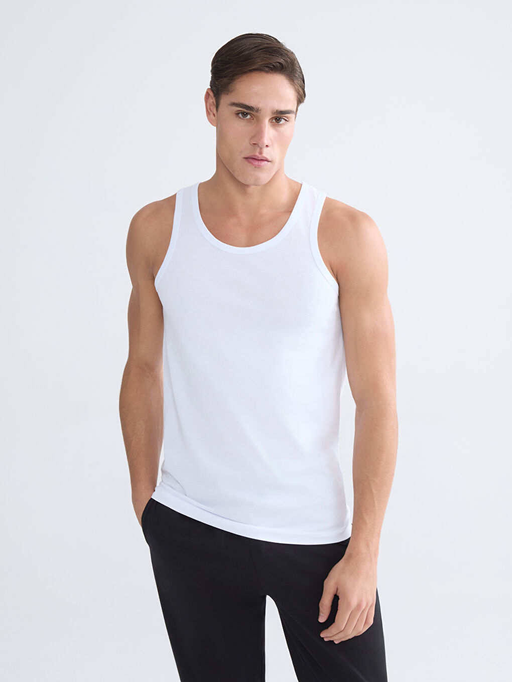 Αμάνικο Ζακέτα Λαιμόκοψη U για Άνδρες Τριπλή Συσκευασία-6