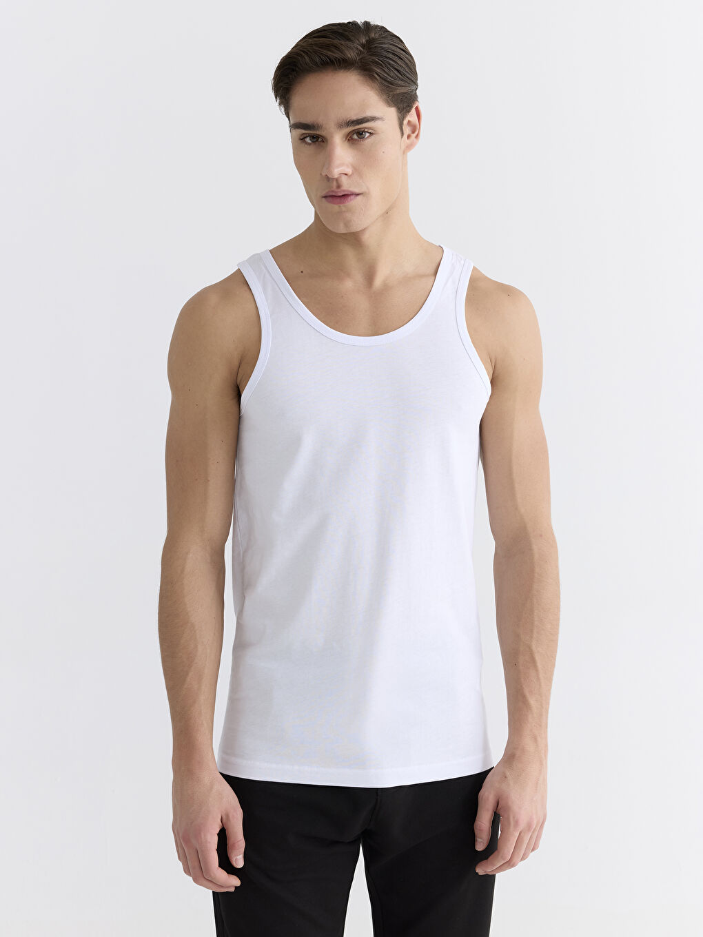 Maiou pentru Bărbați din Jerseu cu Guler în formă de U, Pachet de 3 bucăți-13