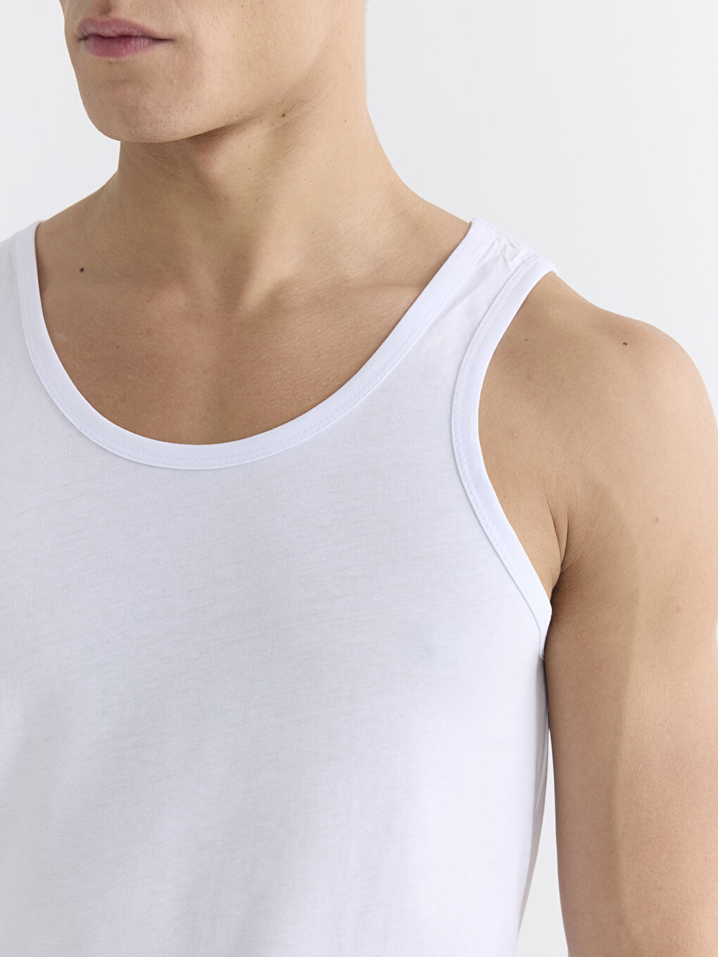 Maiou pentru Bărbați din Jerseu cu Guler în formă de U, Pachet de 3 bucăți-19