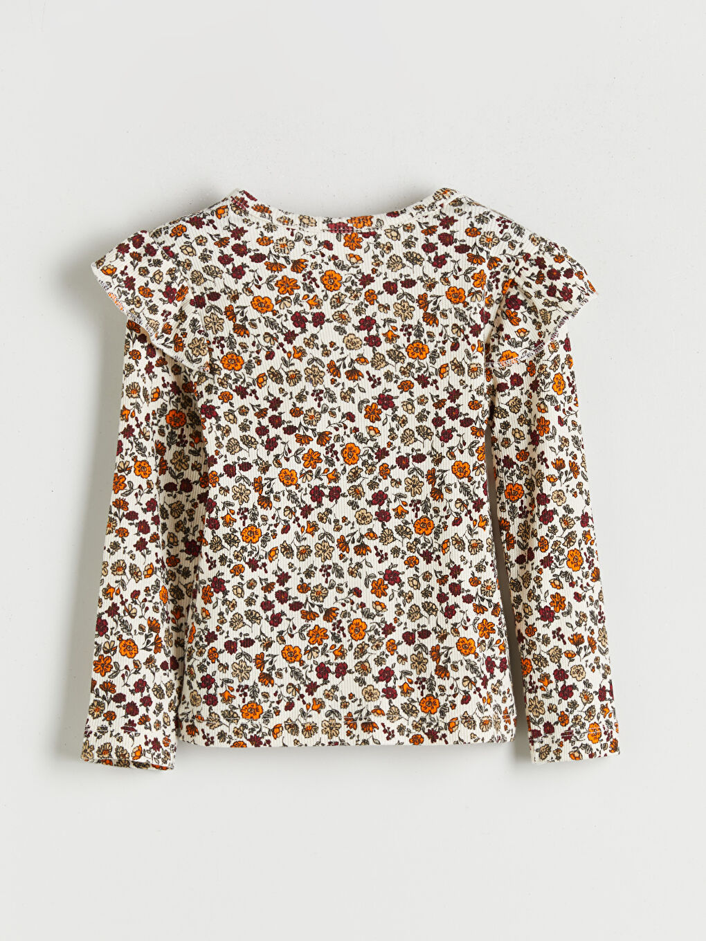 Floral Frilled Girls' T-Shirt-1