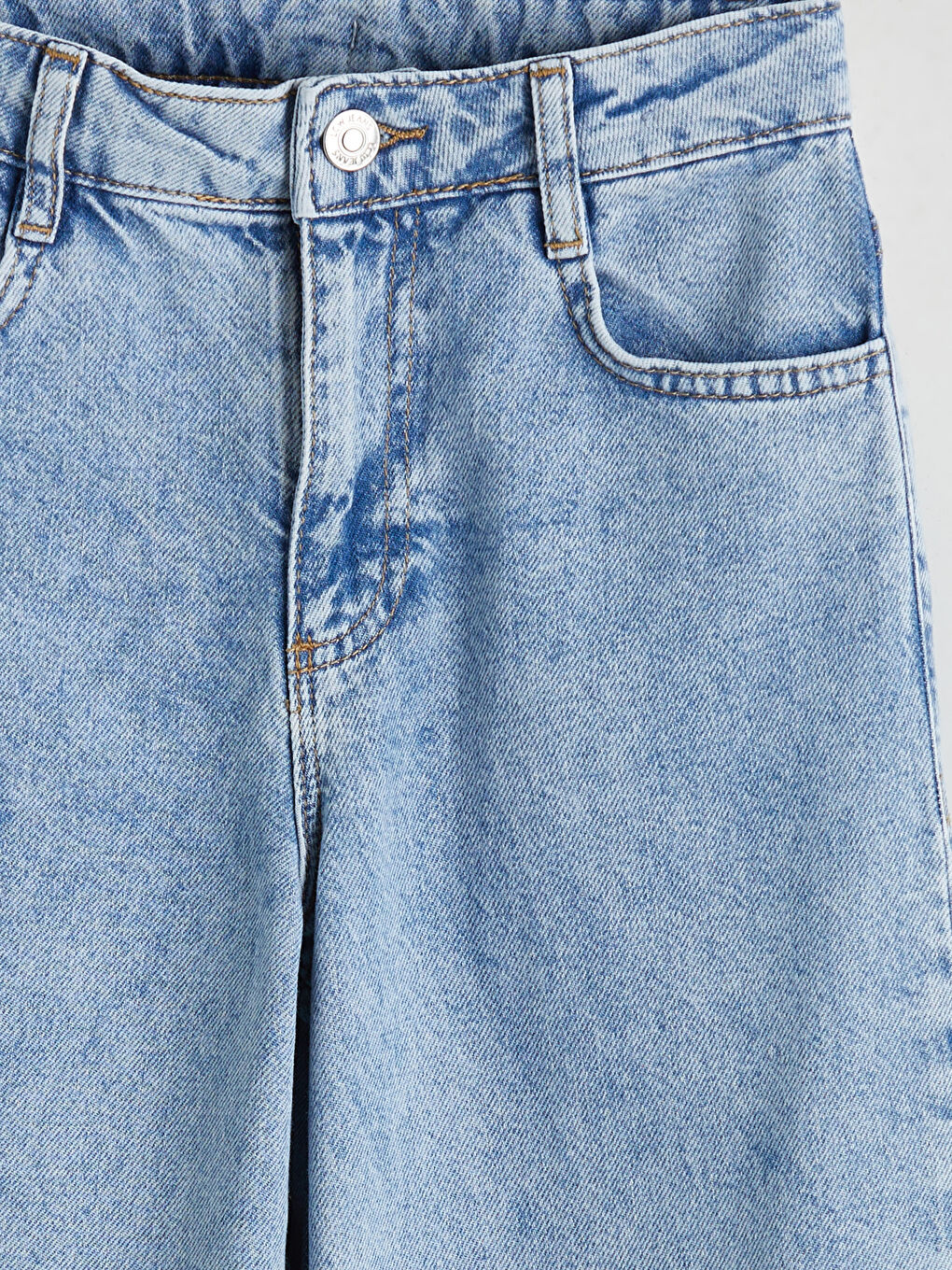 Wideleg Stitch and Angel Printed Girls' Jeans-2