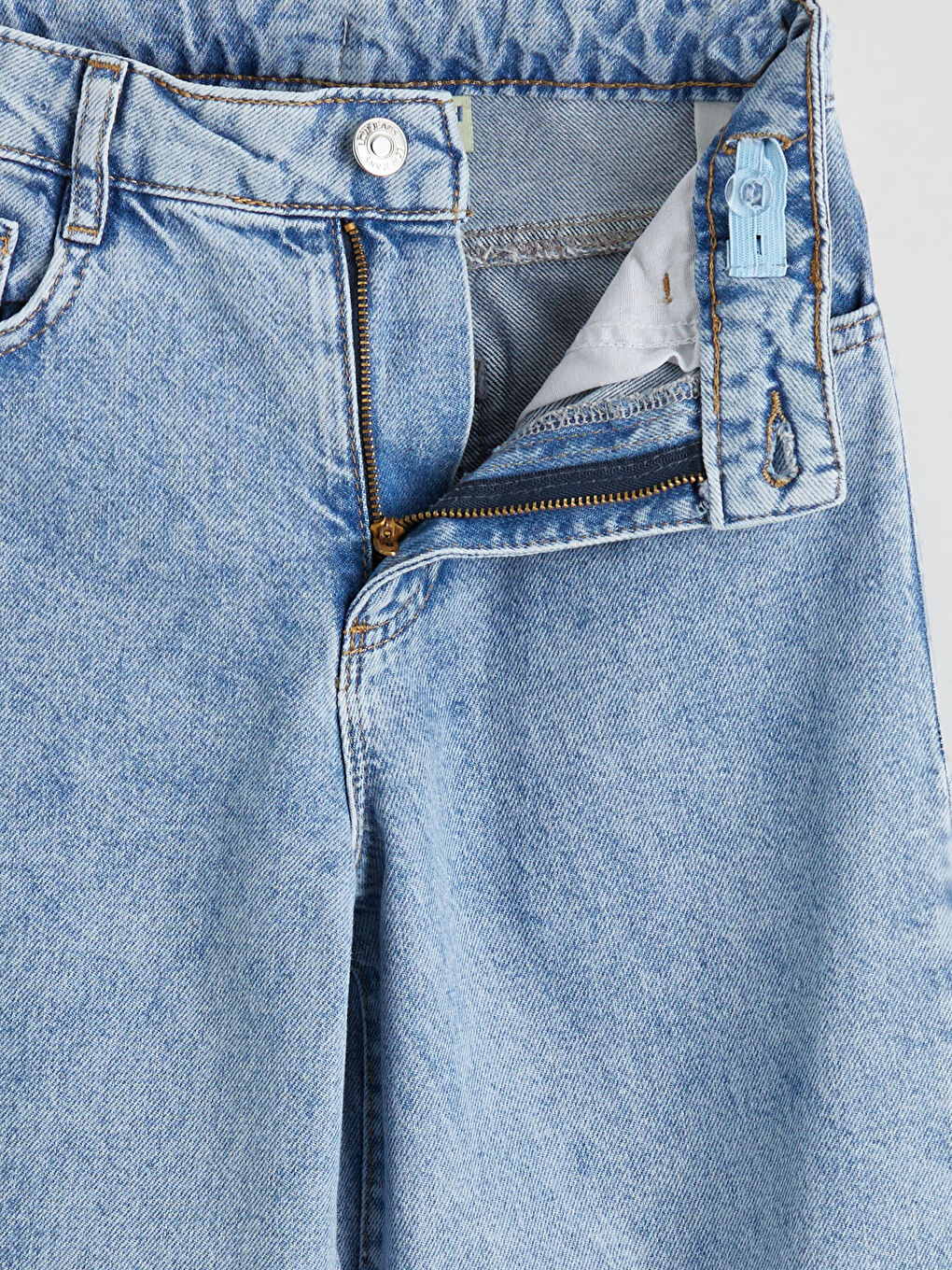 Wideleg Stitch and Angel Printed Girls' Jeans-3