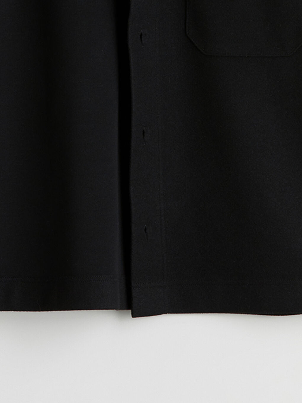 Siyah Regular Fit Uzun Kollu Kaşe Erkek Gömlek Ceket-5