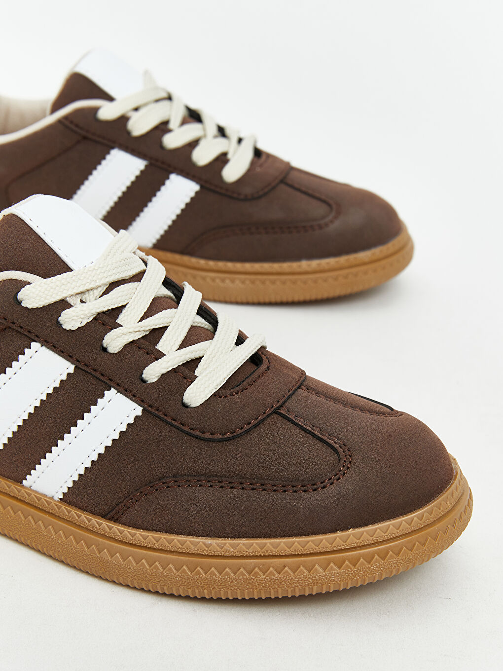 Kahverengi Bağcıklı Kız Çocuk Spor Ayakkabı-2