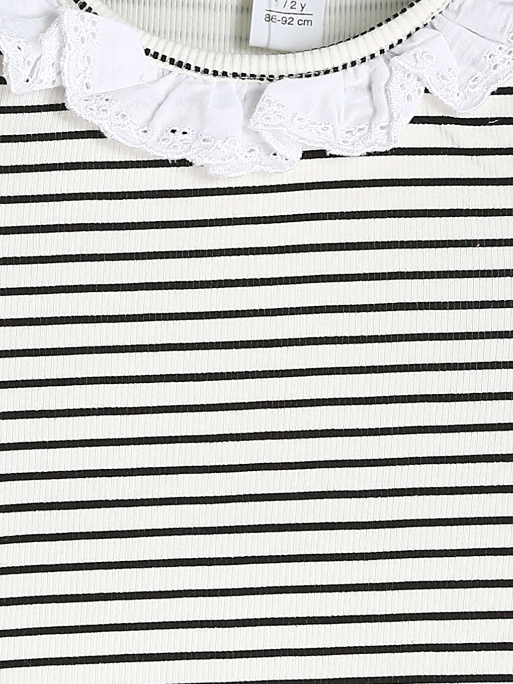 Bluza sa okruglim izrezom i prugama za devojčice-2