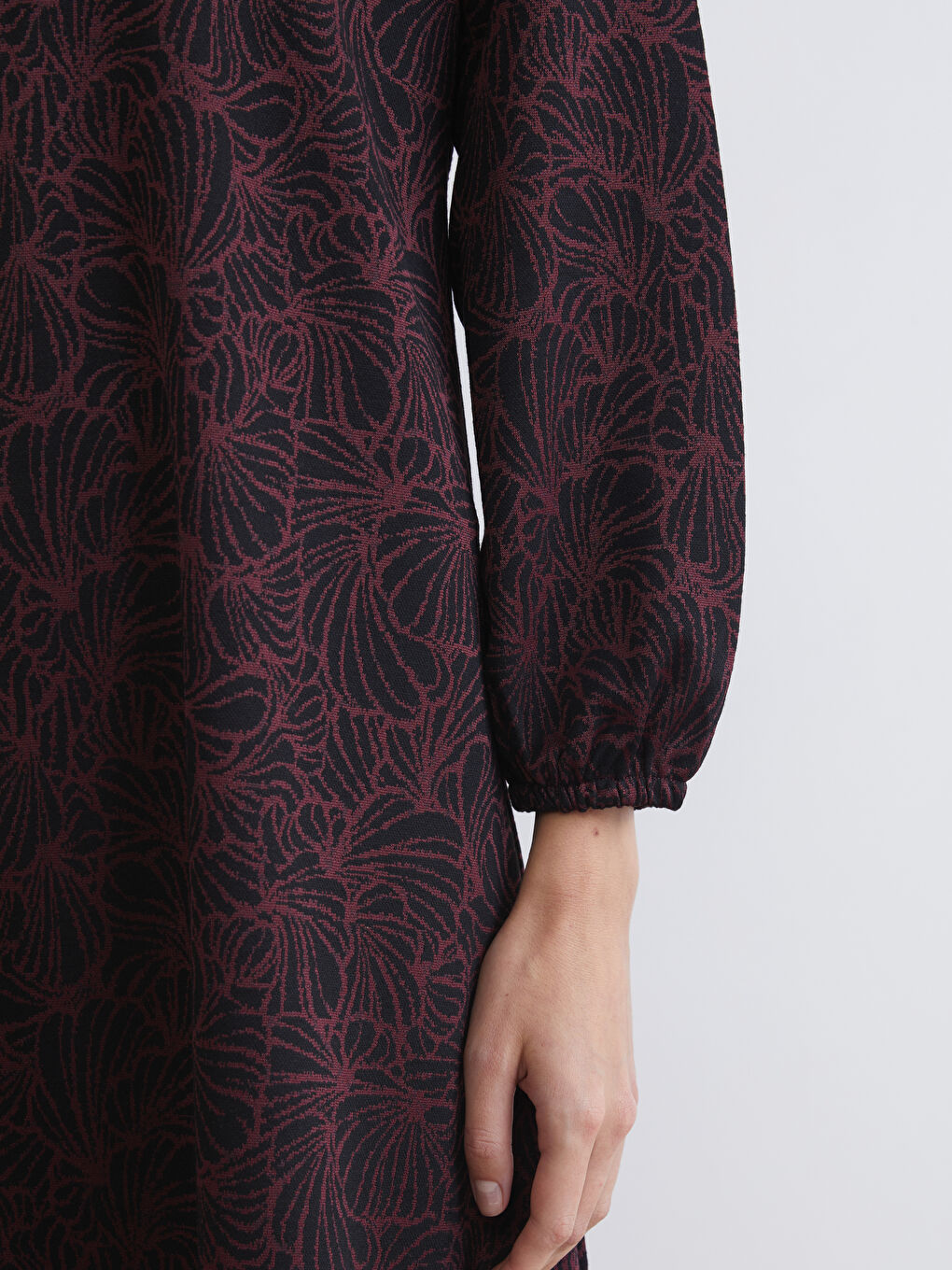 Robe À Motifs Col Rond Forme A-Line-2