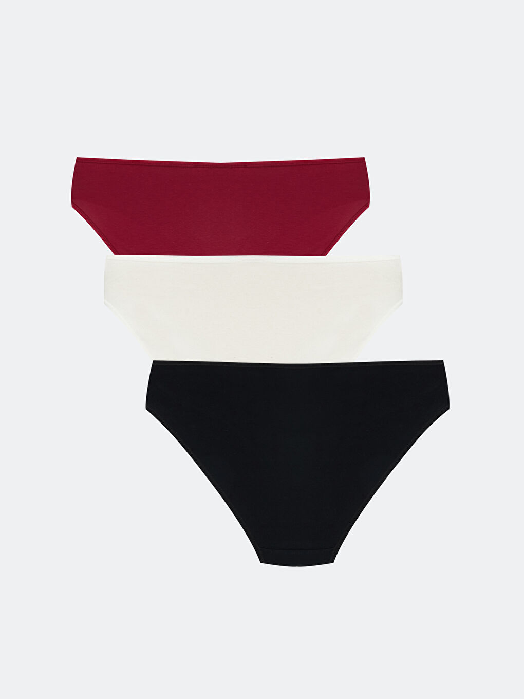 Mürdüm Baskılı Bikini Külot 3'lü-1