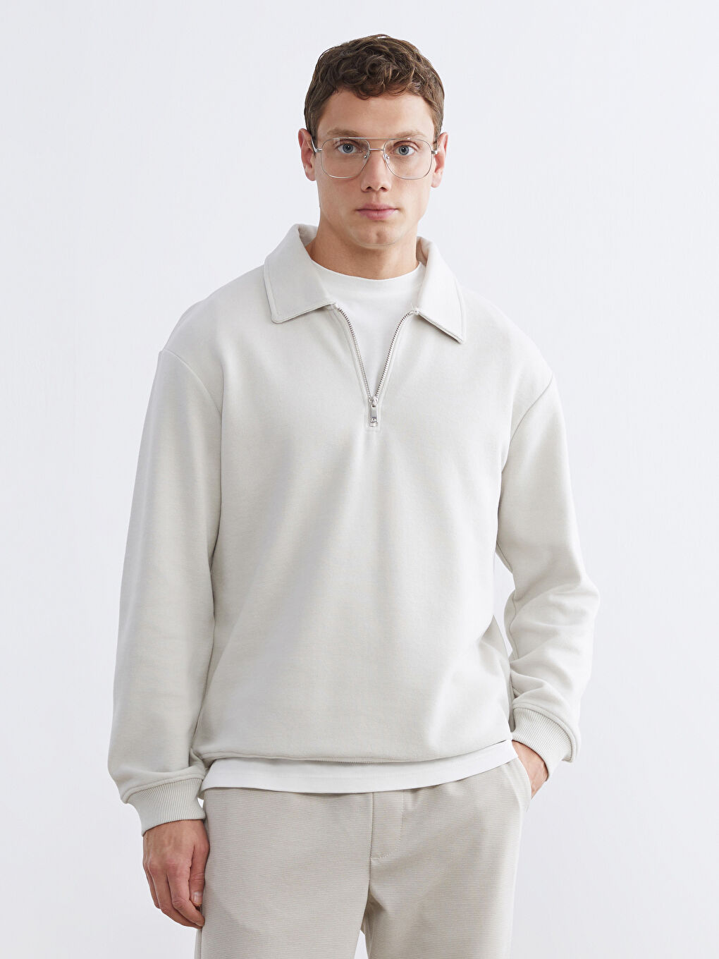 Polo Neck Men's Sweatshirt