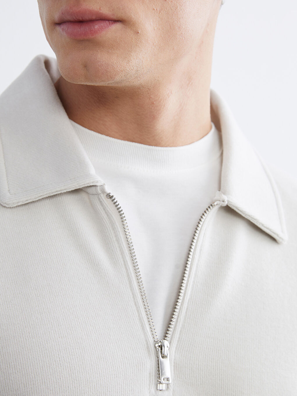 Polo Neck Men's Sweatshirt-2