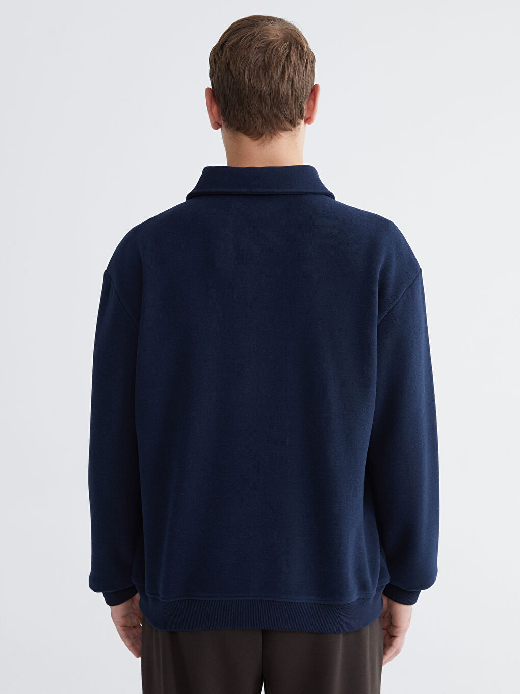Polo Neck Men's Sweatshirt-3