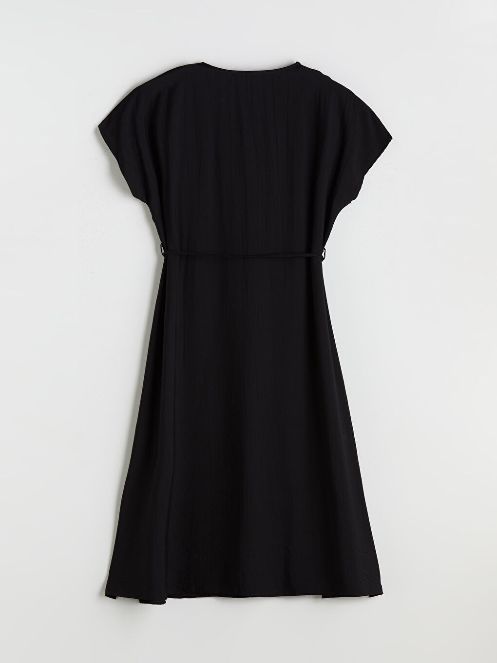 Siyah V Yaka A Kesim Elbise-7