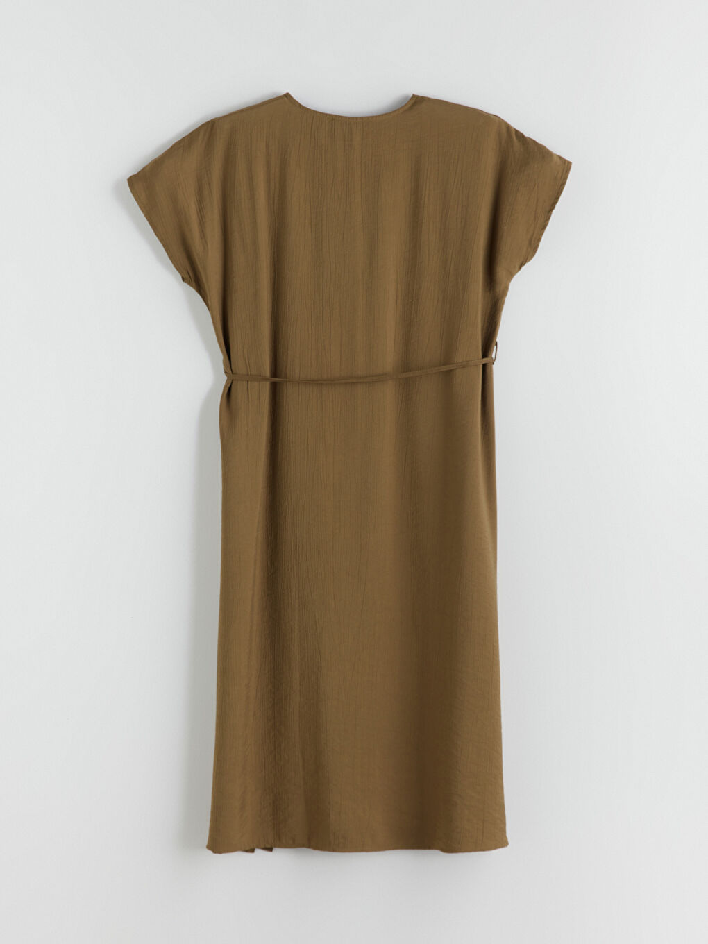 Yeşil V Yaka A Kesim Elbise-7