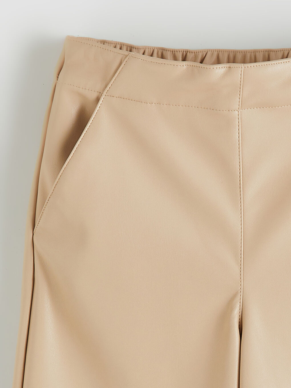 Faux Leather Girls' Trousers-1