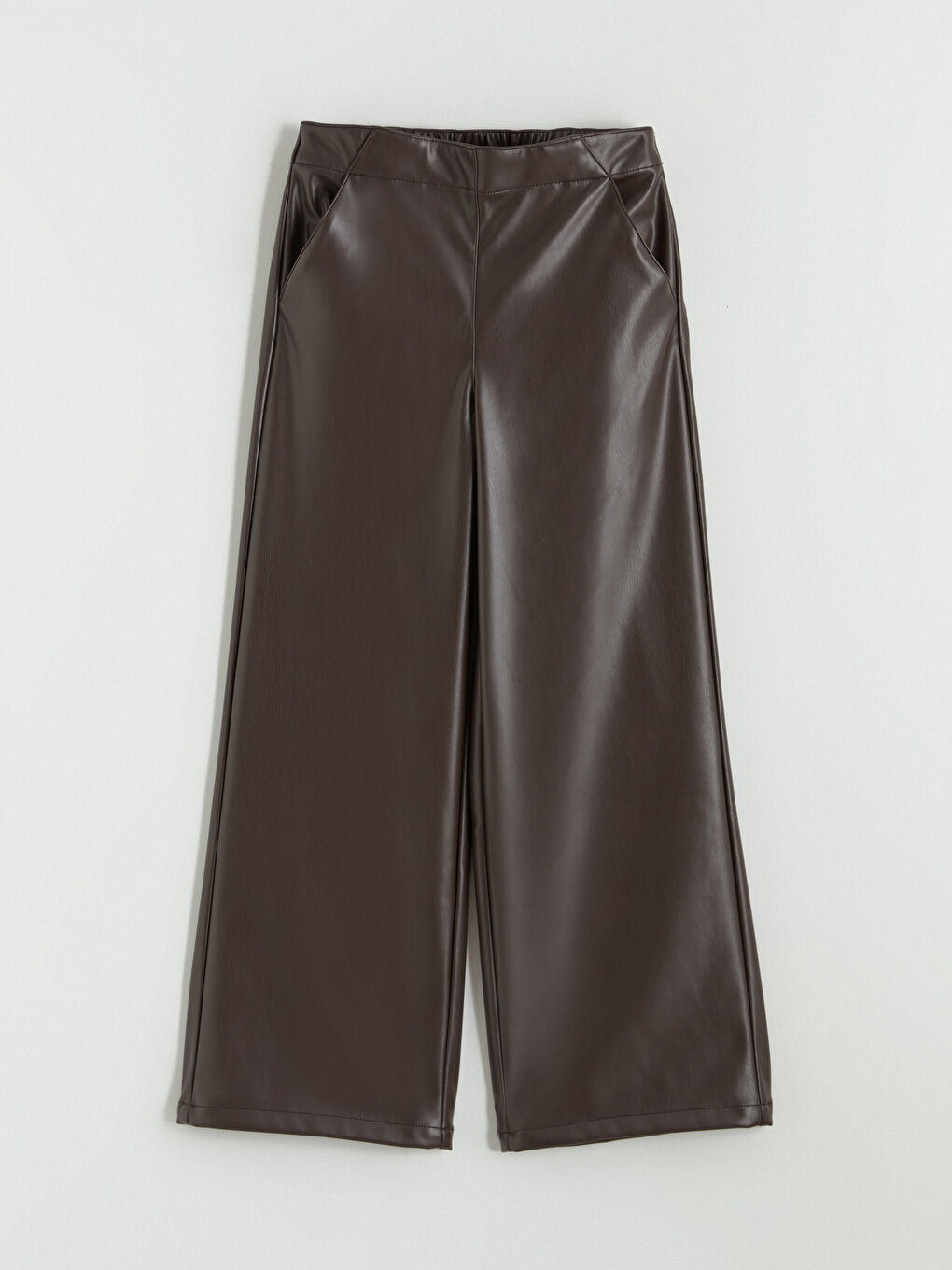 Faux Leather Girls' Trousers