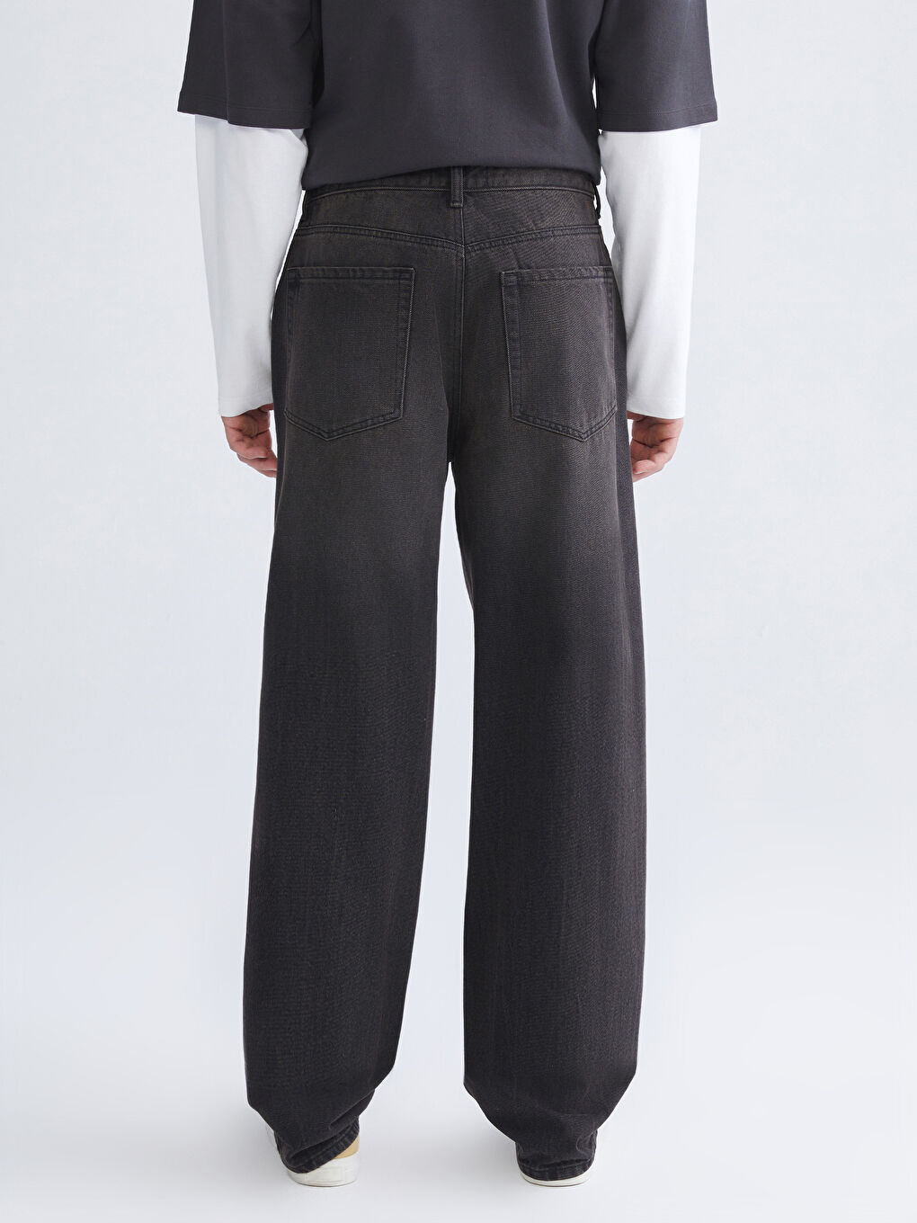 Мужчины Черный Джинсы-3