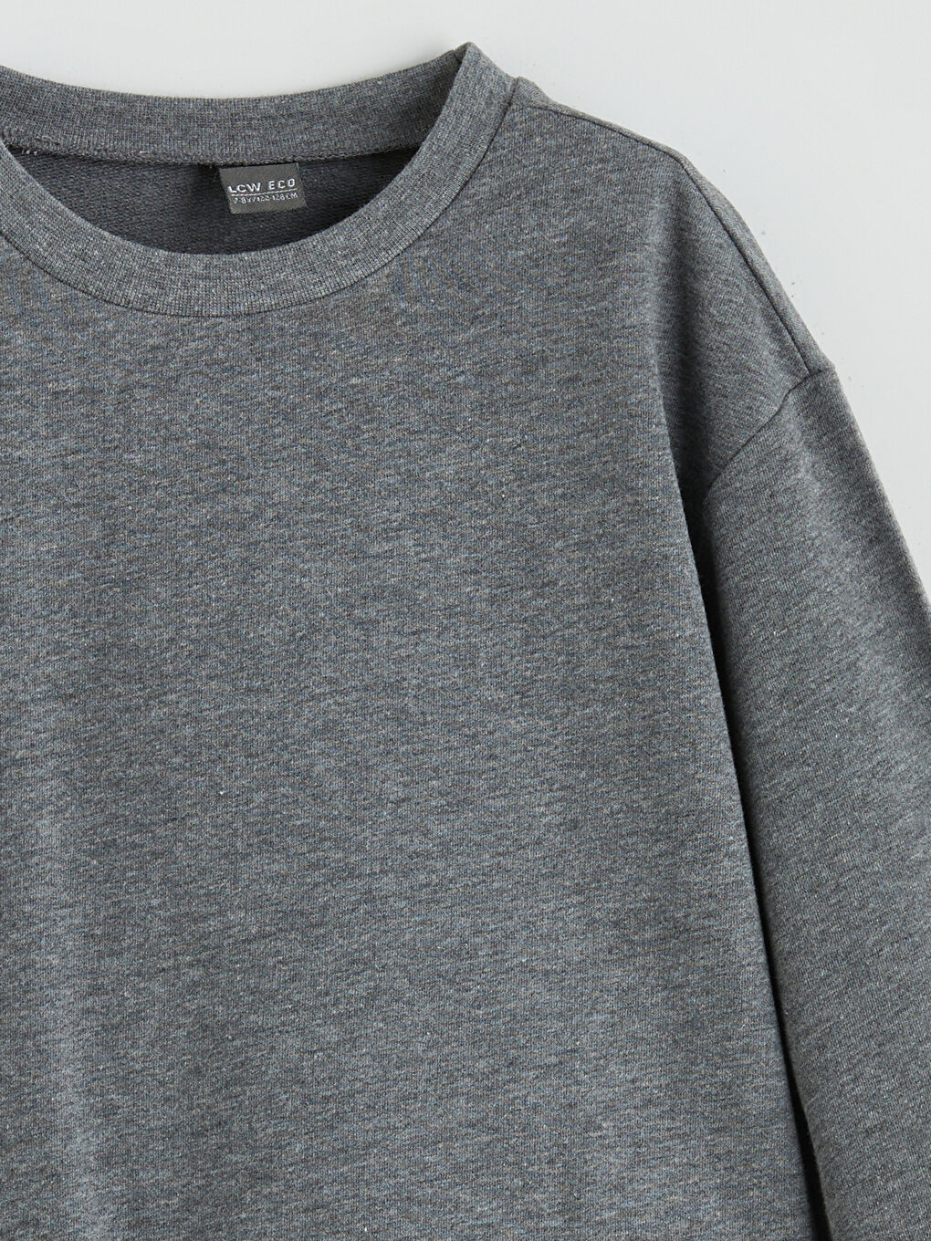 Antrasit Bisiklet Yaka Kız Çocuk Sweatshirt-2