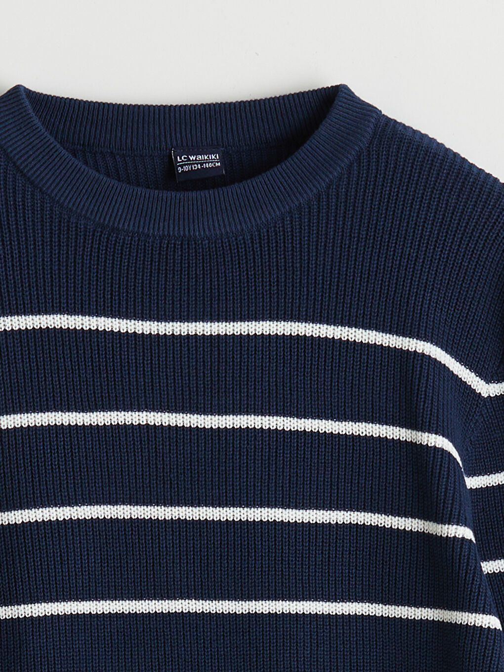 Crew Neck Striped Boys Knitwear Sweater-1
