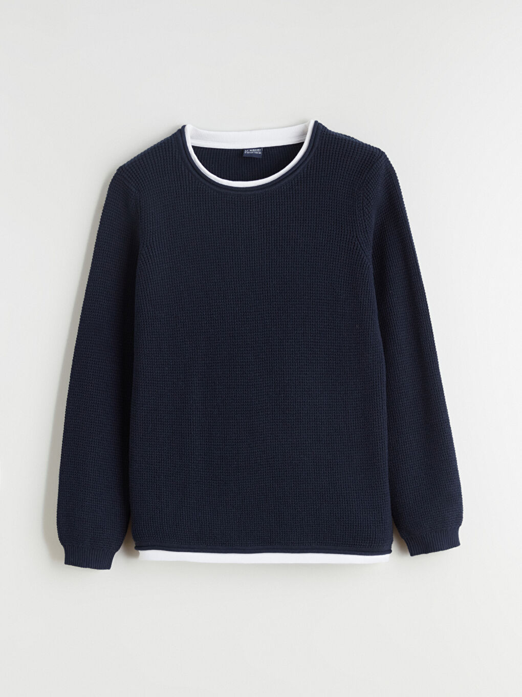 Crew Neck Textured Boys' Knitwear Sweater